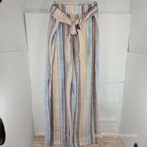 Est. 1946 Cato‎ Womens Striped Pull-on Palazzo Pants Size 18/20W Summer Beach